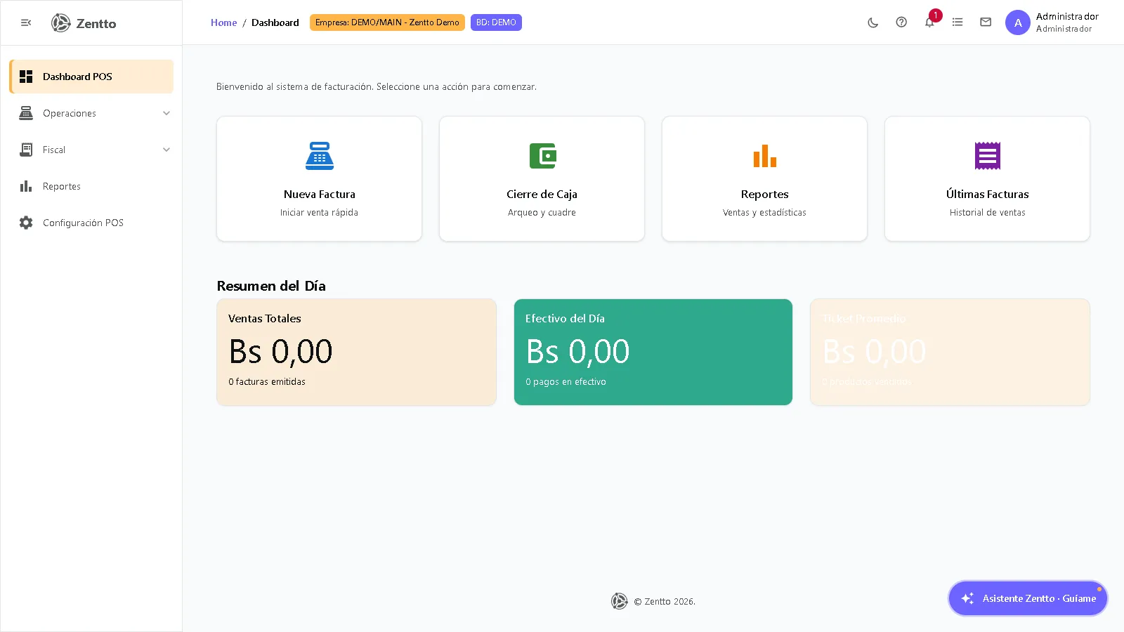 Dashboard POS